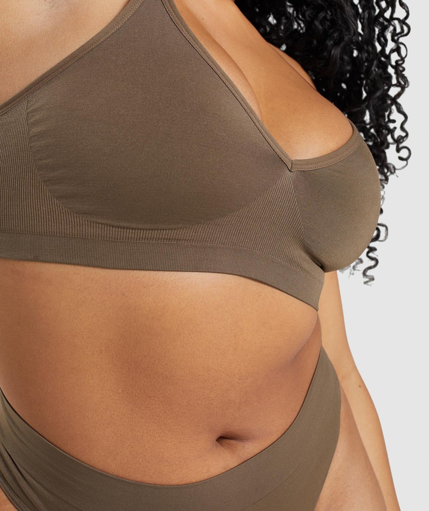 Gymshark Seamless Low Neck Bralette - Walnut Brown