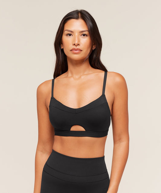 Gymshark Balcony Peekaboo Sports Bra - Black