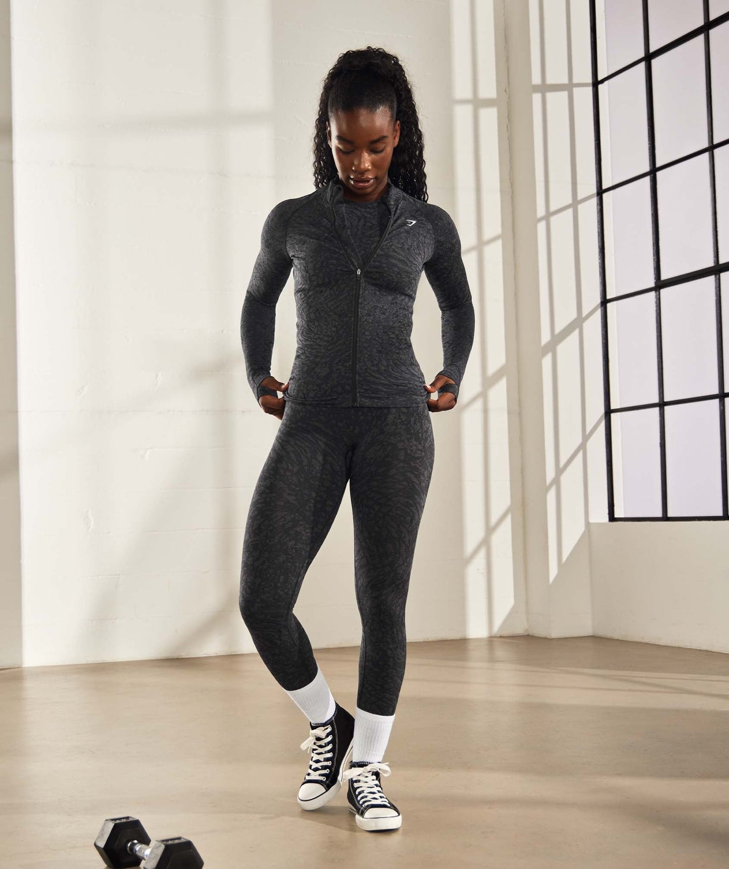Gymshark Adapt Animal Zip Through - Wild | Black