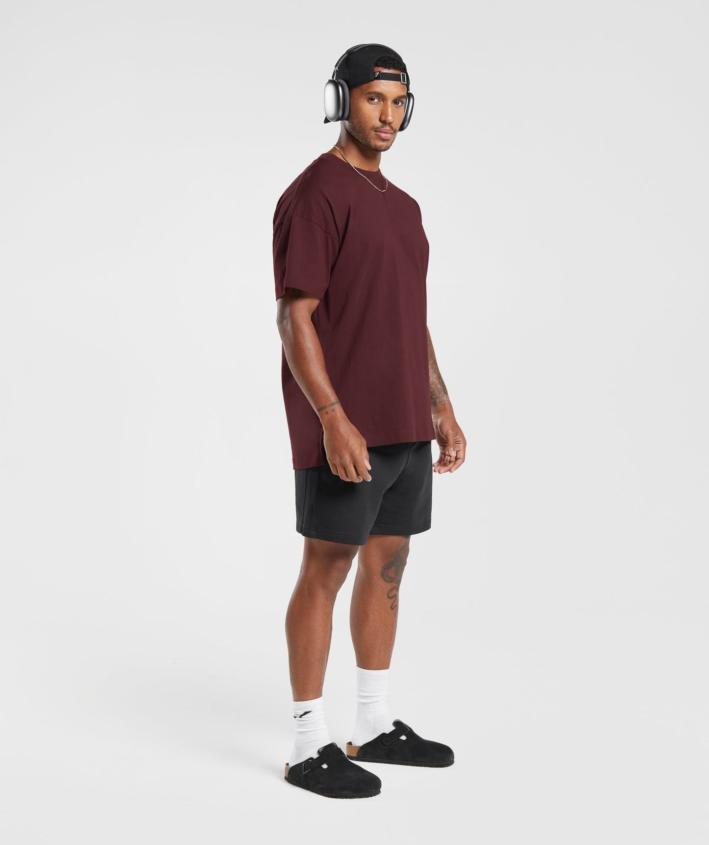 Gymshark Rest Day Essentials T-Shirt - Rich Maroon