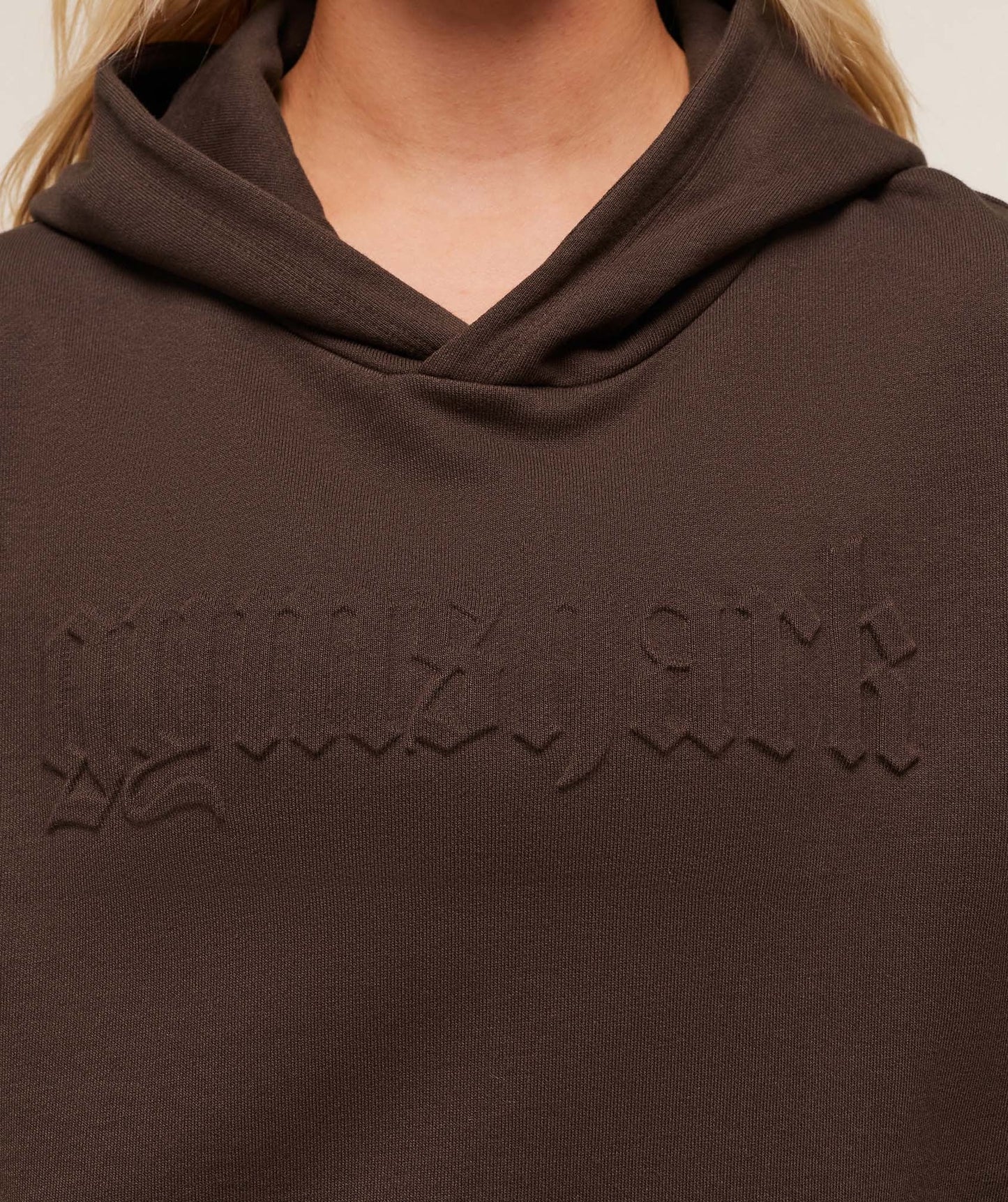 Gymshark Embossed Graphic Oversized Hoodie - Archive Brown