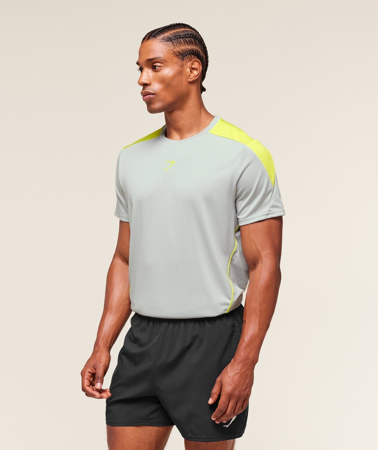 Gymshark Arrival Block T-Shirt - Light Grey