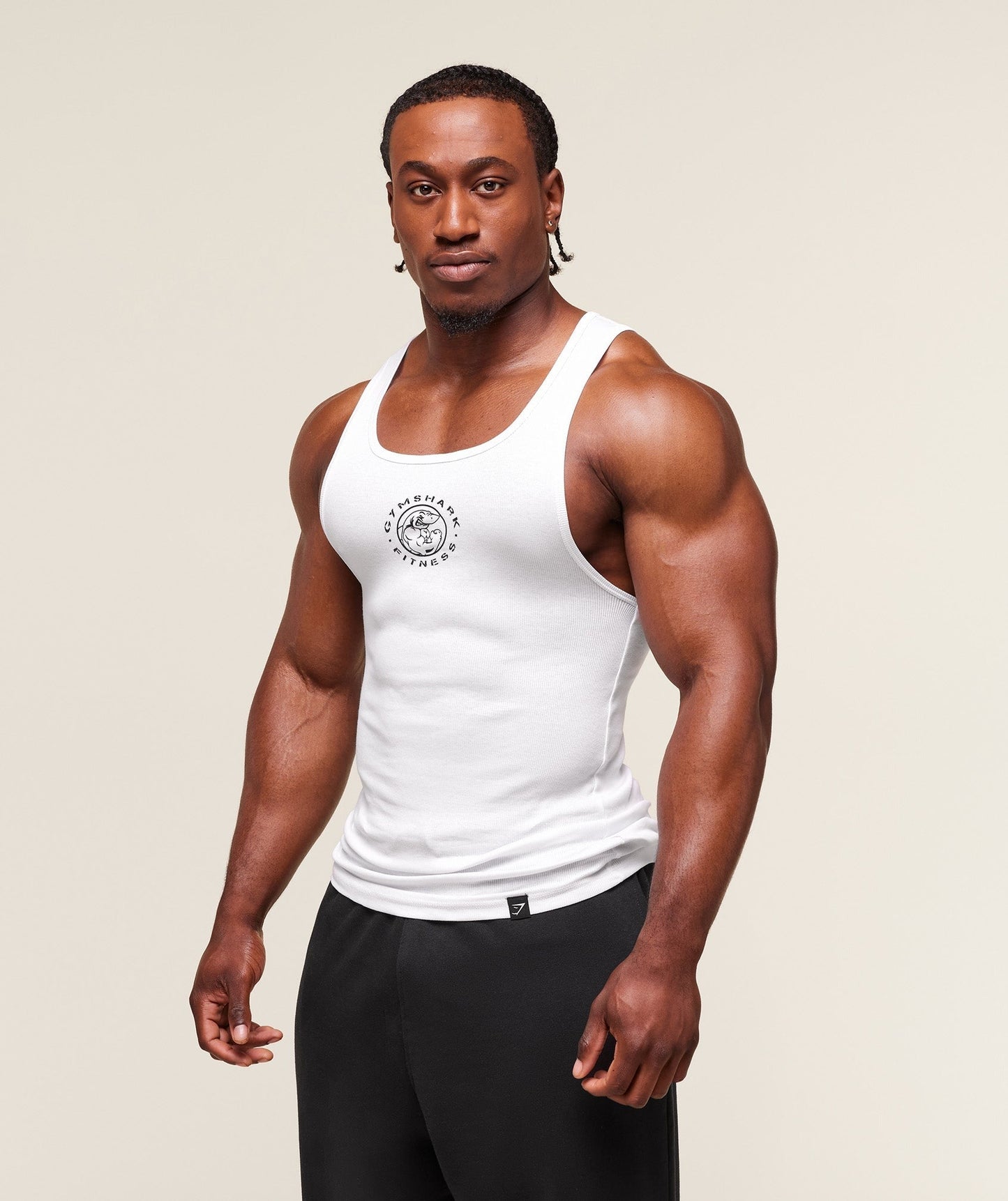 Gymshark Legacy Ribbed Tank - White