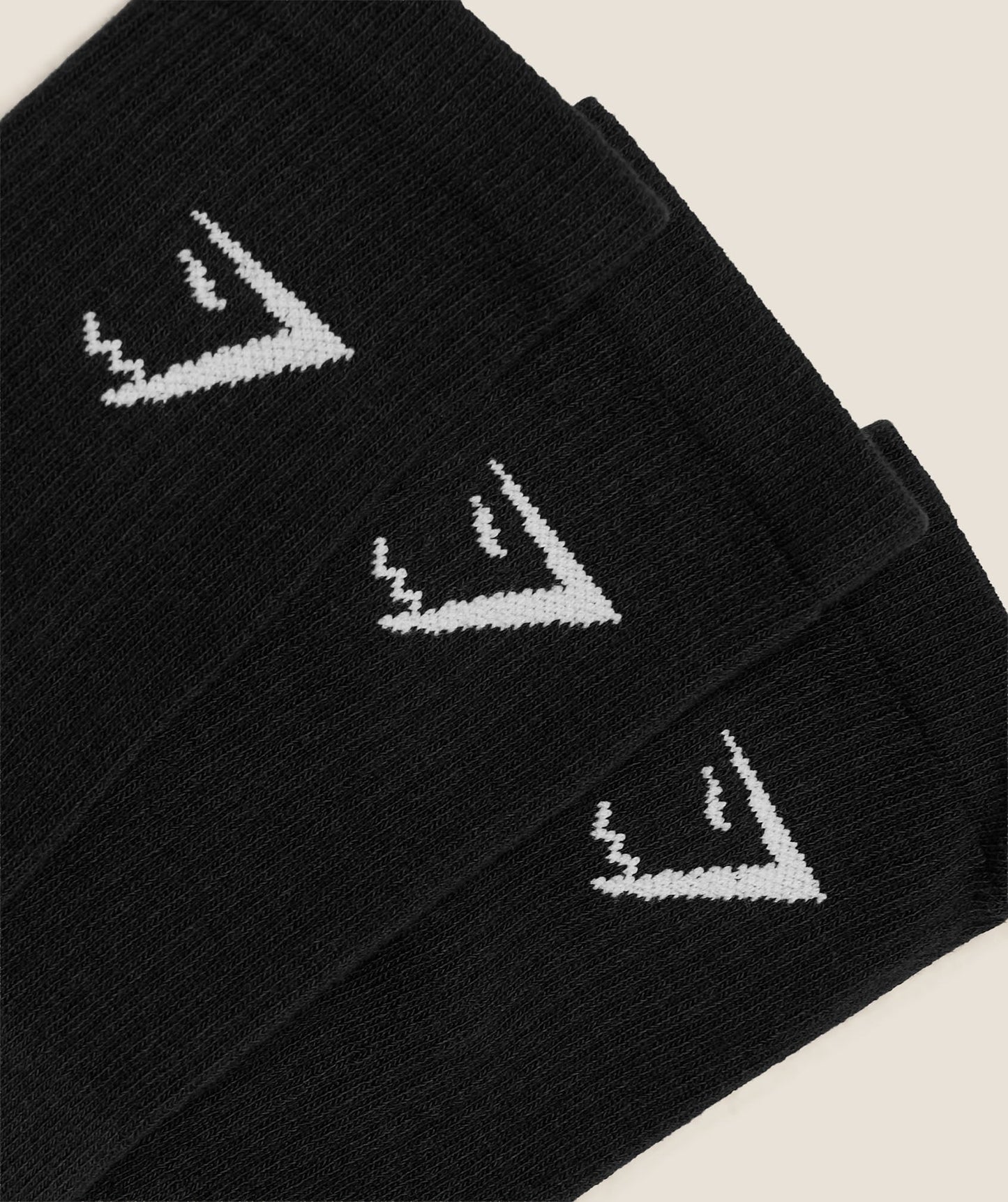 Gymshark Crew Socks 3pk - GS Black