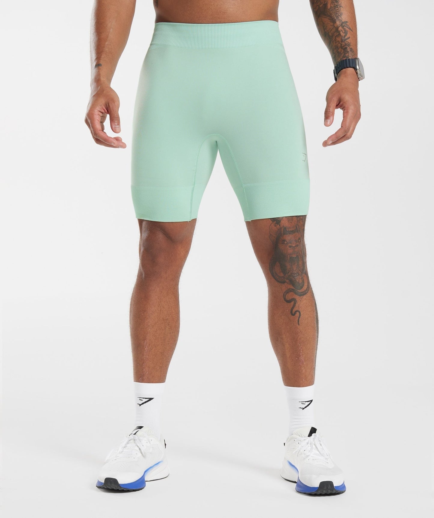 Gymshark Running Seamless 7" Shorts - Pastel Green