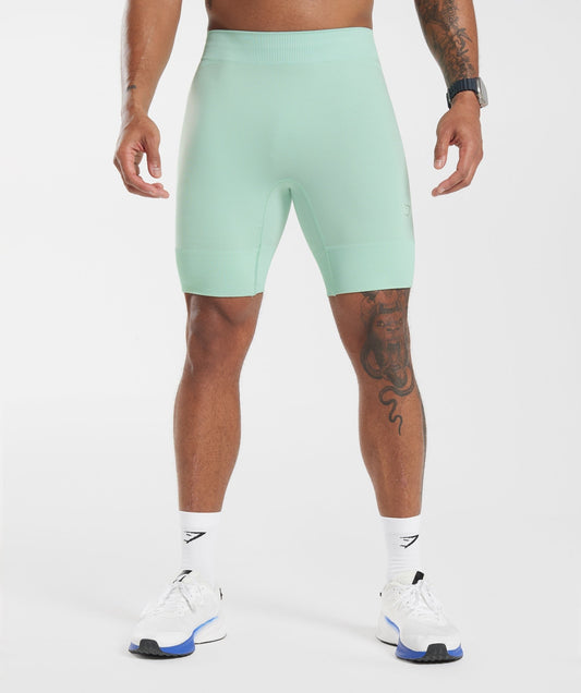 Gymshark Running Seamless 7" Shorts - Pastel Green