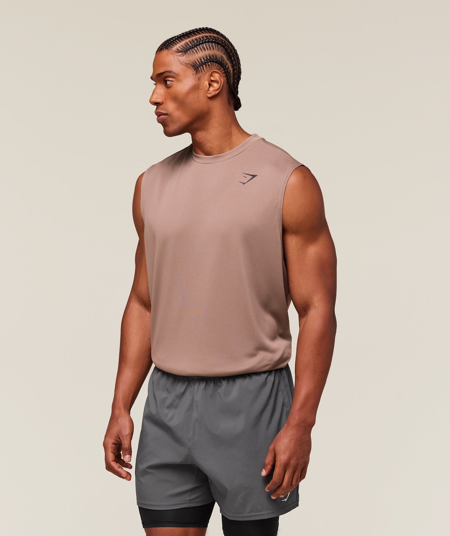 Gymshark Arrival Oversized Tank - Mocha Mauve