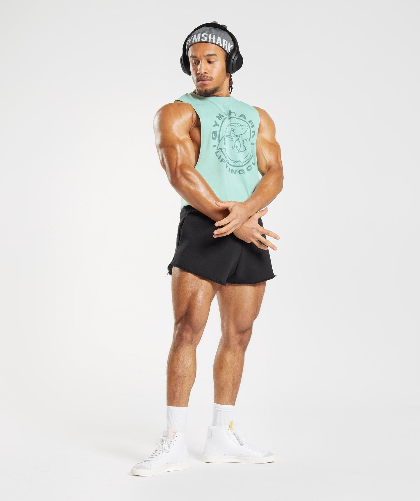 Gymshark Legacy Drop Arm Tank - Aqua Green
