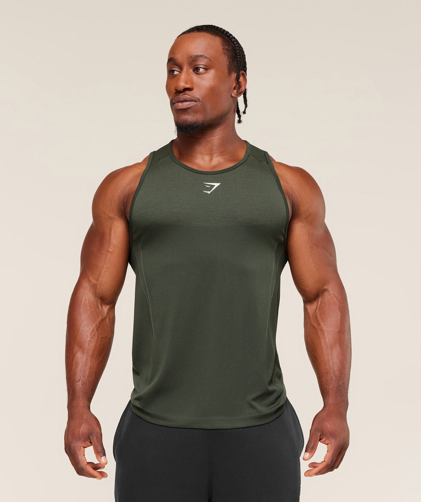 Gymshark Shadow Seamless Stringer - Trail Green