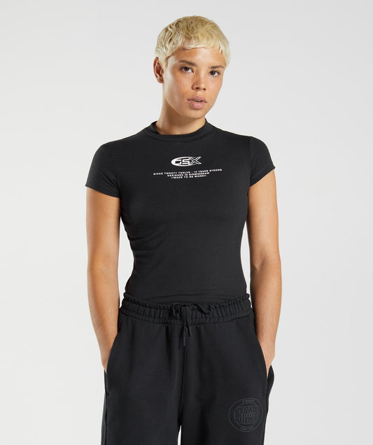 Gymshark GS10 Year Body Fit T-Shirt - Black