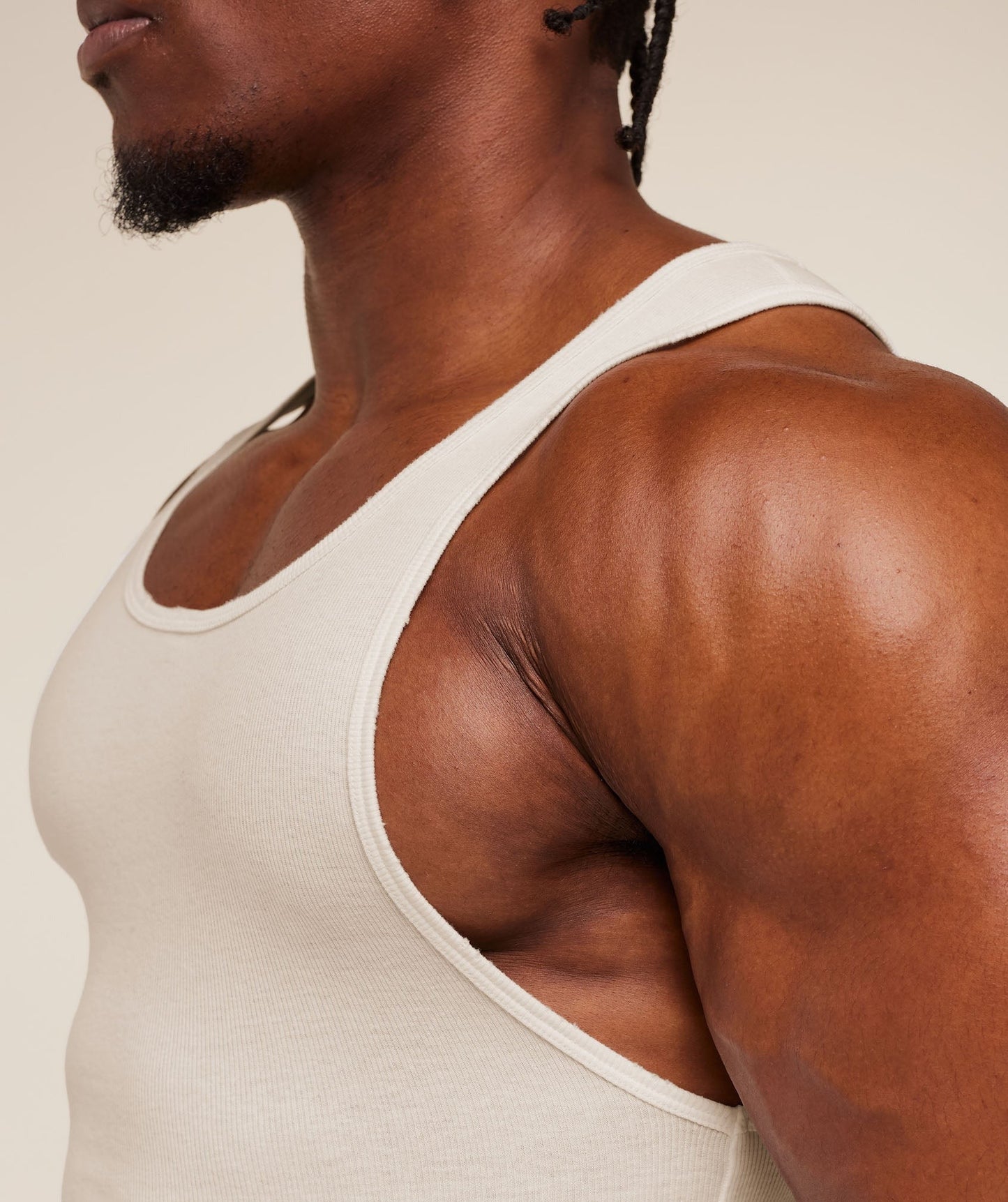 Gymshark x CBUM Ribbed Tank - Soft White