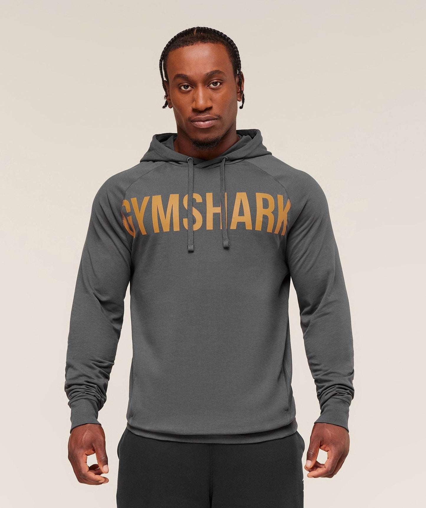Gymshark Prime Hoodie - Onyx Grey/Antique Gold