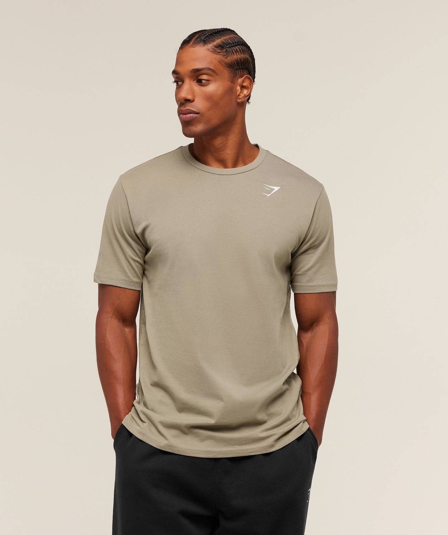 Gymshark Crest T-Shirt - Linen Brown