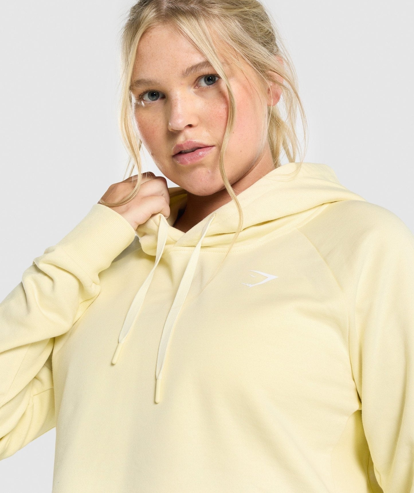 Gymshark Training Cropped Hoodie - Light Yellow
