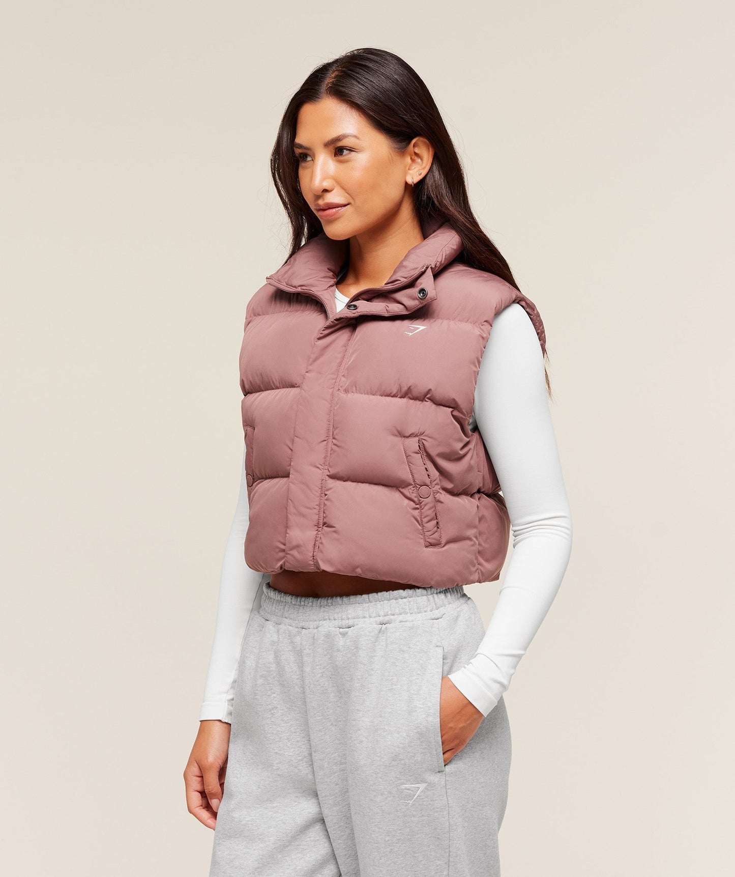 Gymshark Puffer Vest - Brick Brown