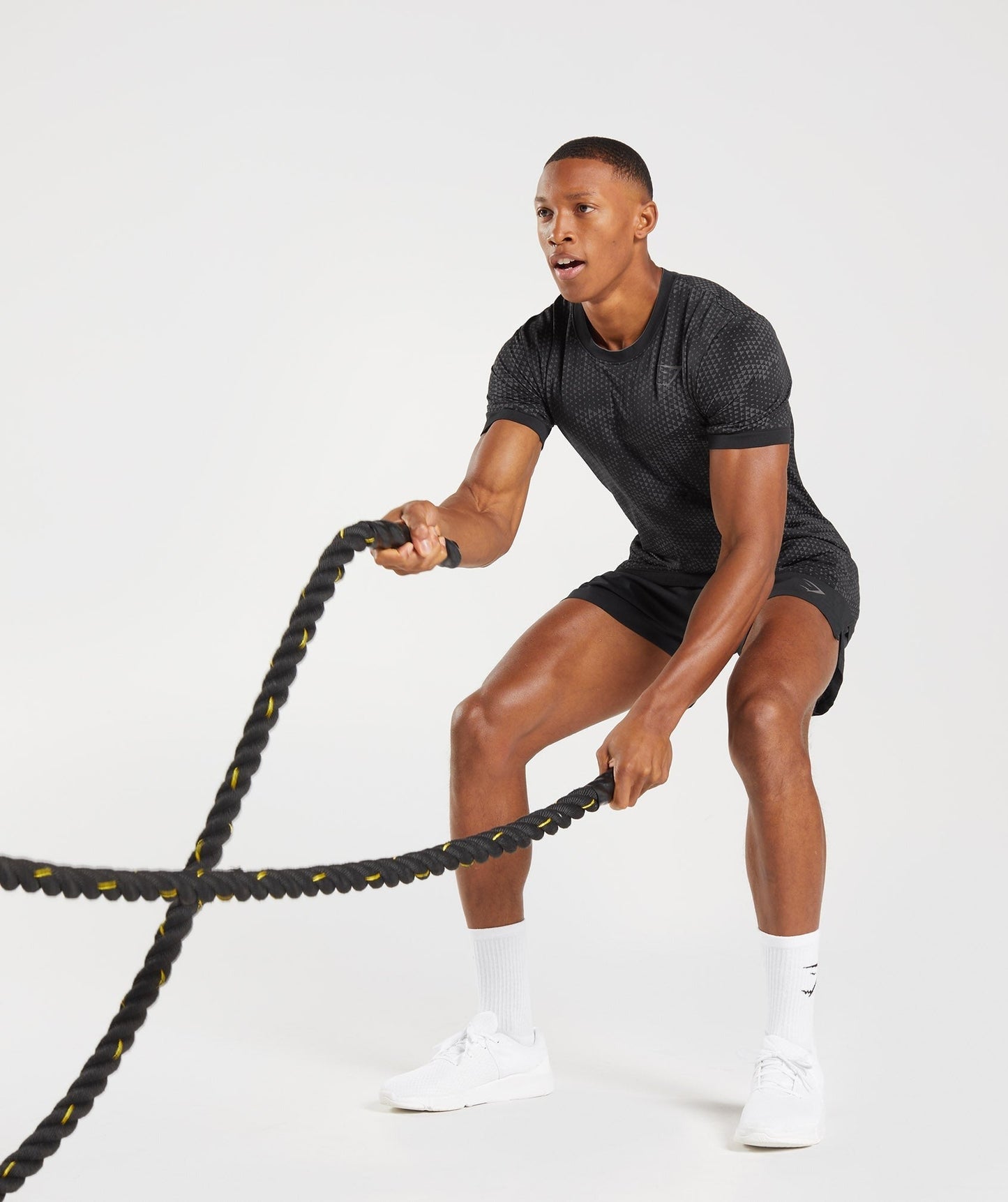 Gymshark Sport Seamless T-Shirt - Black/Silhouette Grey