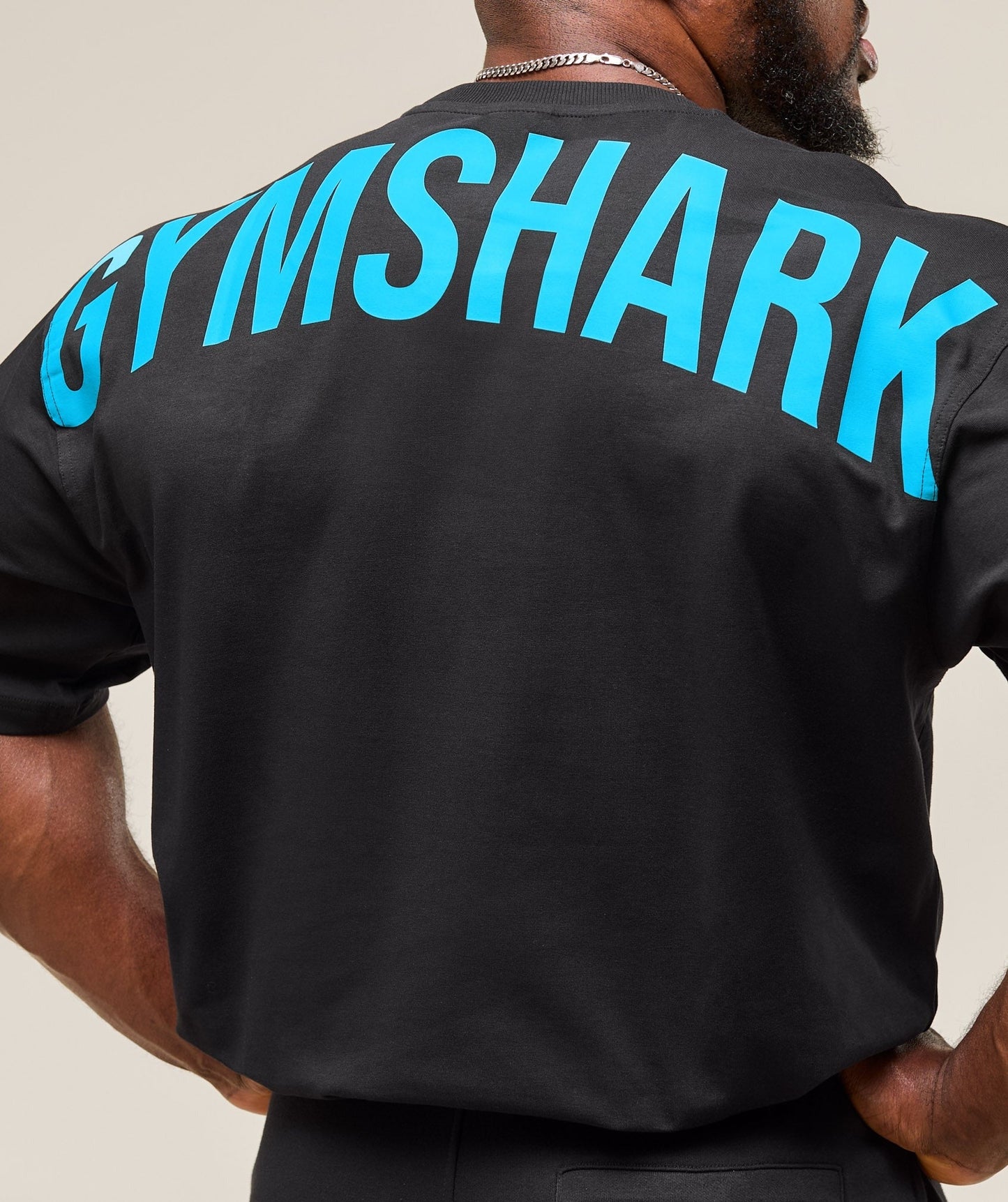 Gymshark Power T-Shirt - Black/Brand Blue
