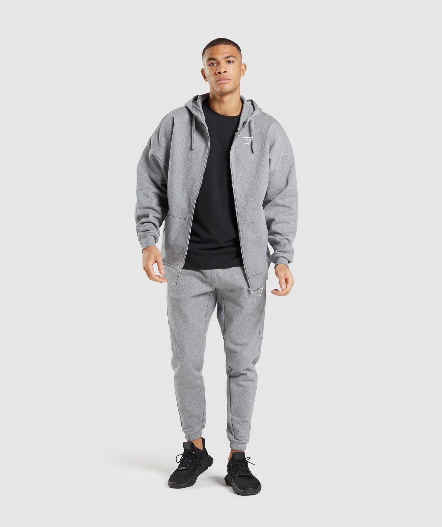 Gymshark Essential Zip Up Hoodie - Charcoal Marl
