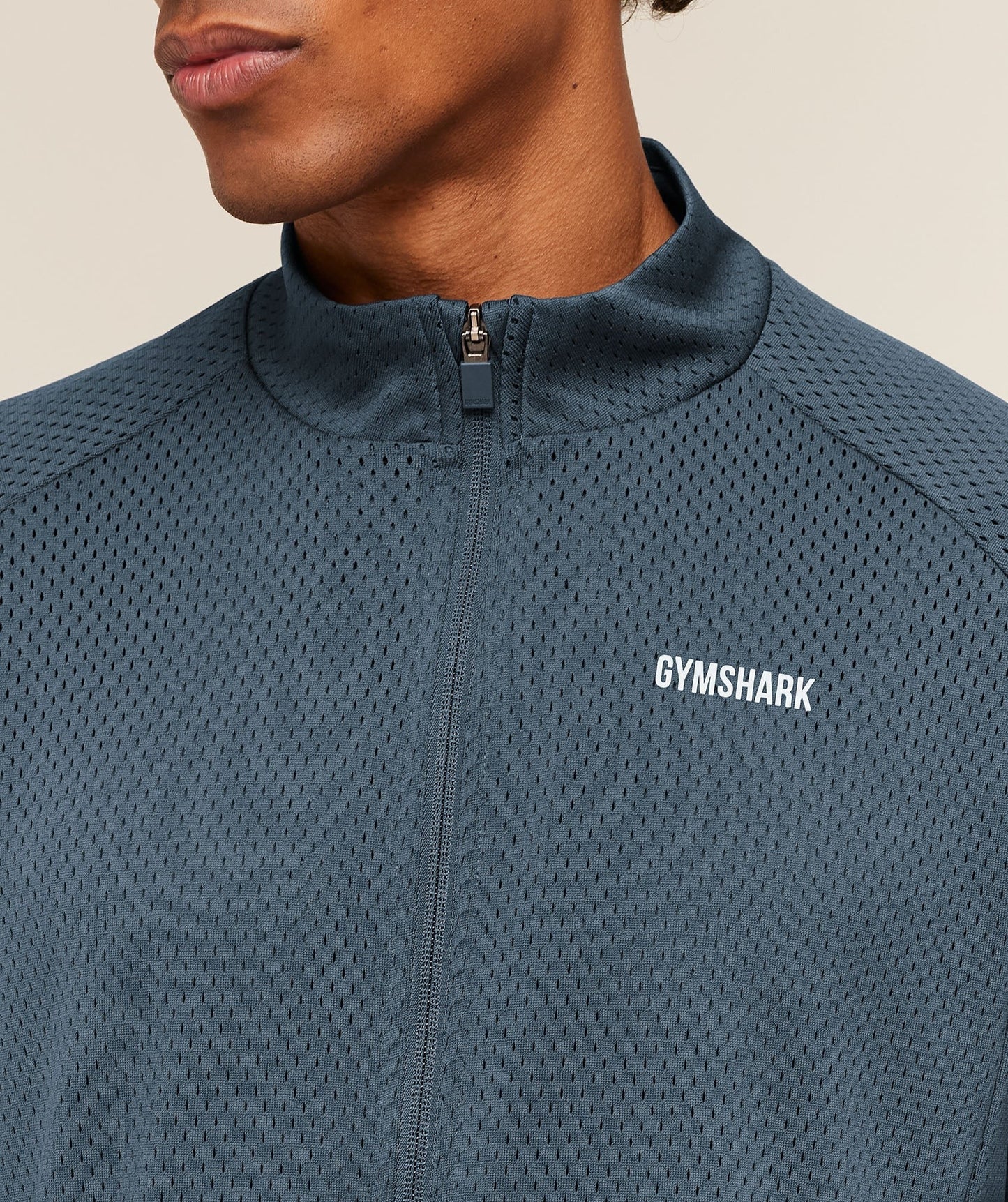 Gymshark Train Zip Through Jacket - Stealth Blue