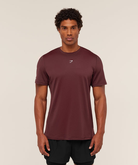 Gymshark Running T-Shirt - Rich Maroon