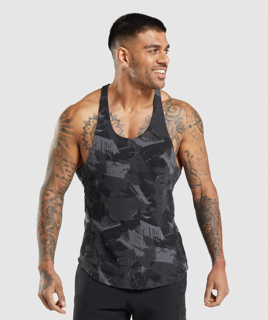 Gymshark Bold Stringer - Grey Print