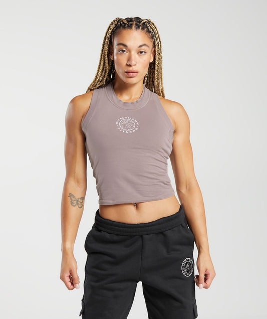 Gymshark Legacy Midi Tank - Washed Mauve