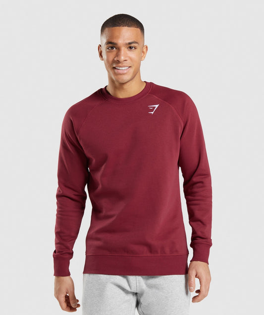 Gymshark Crest Sweatshirt - Burgundy Red