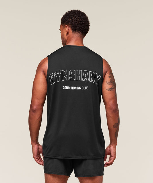Gymshark Hybrid Athlete Cut Off Tank - Black