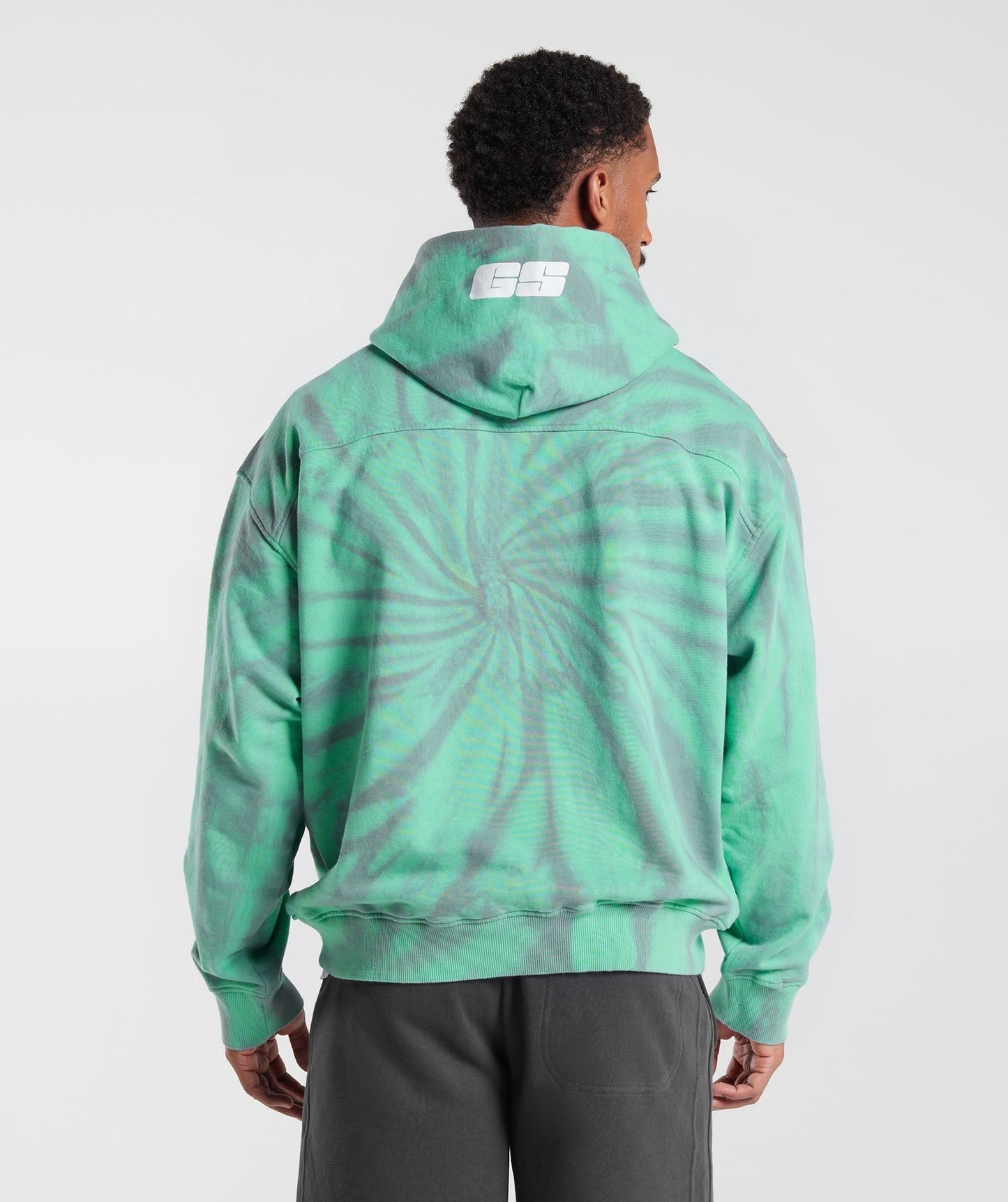 Gymshark Rest Day Hoodie - Oxidized Green/Silhouette Grey/Spiral Optic Wash