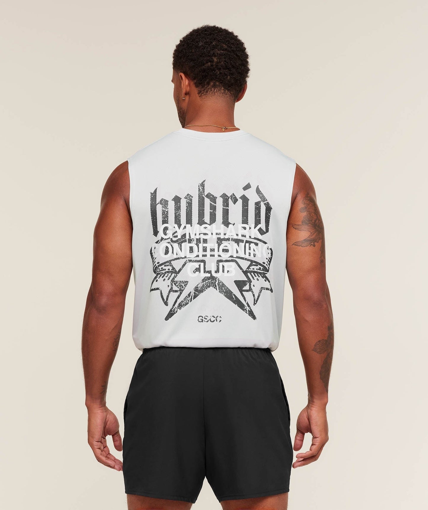 Gymshark Hybrid Graphic Tank - Light Grey