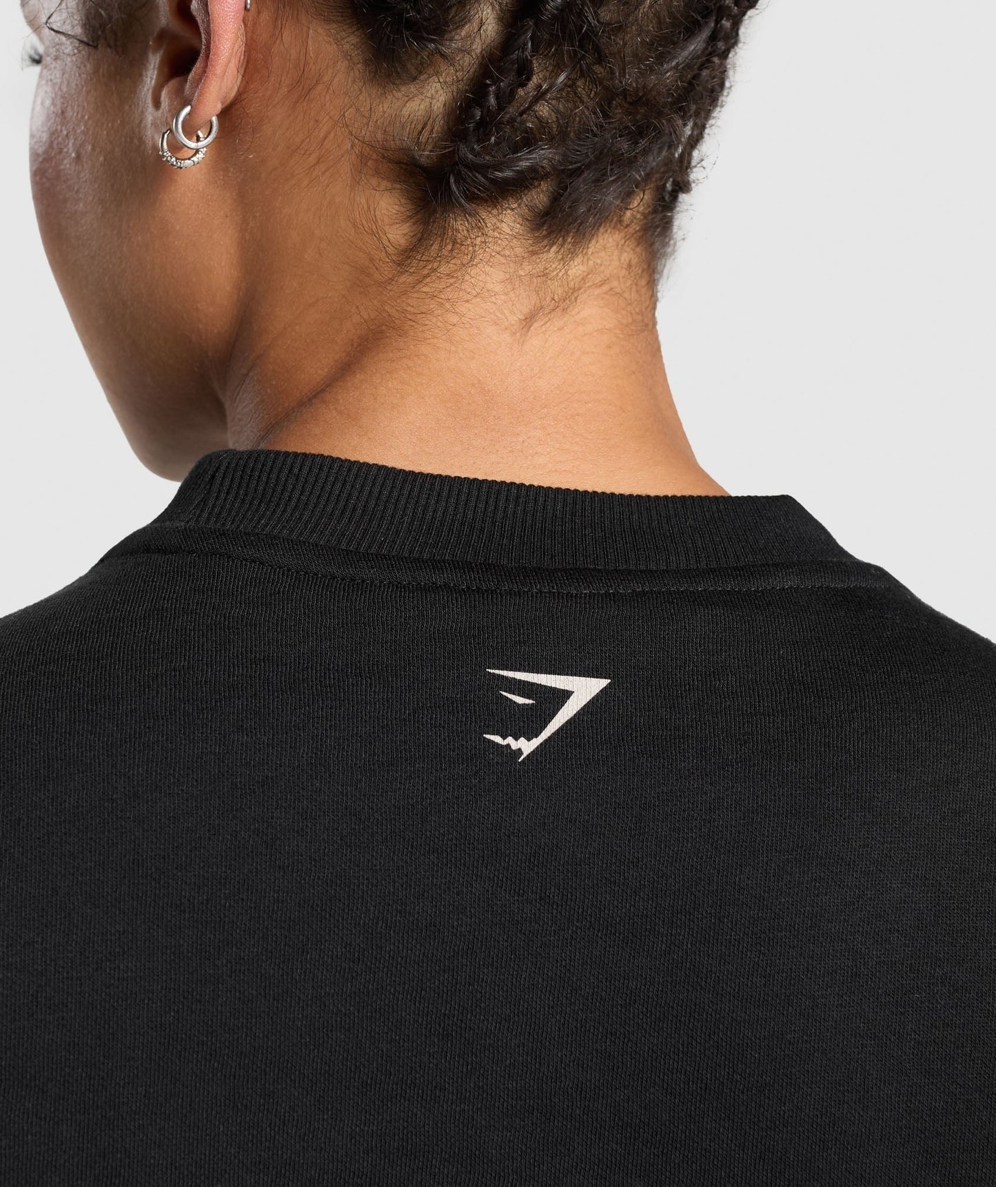Gymshark Lifting Essentials Graphic Brushed Oversized Sweatshirt - Black