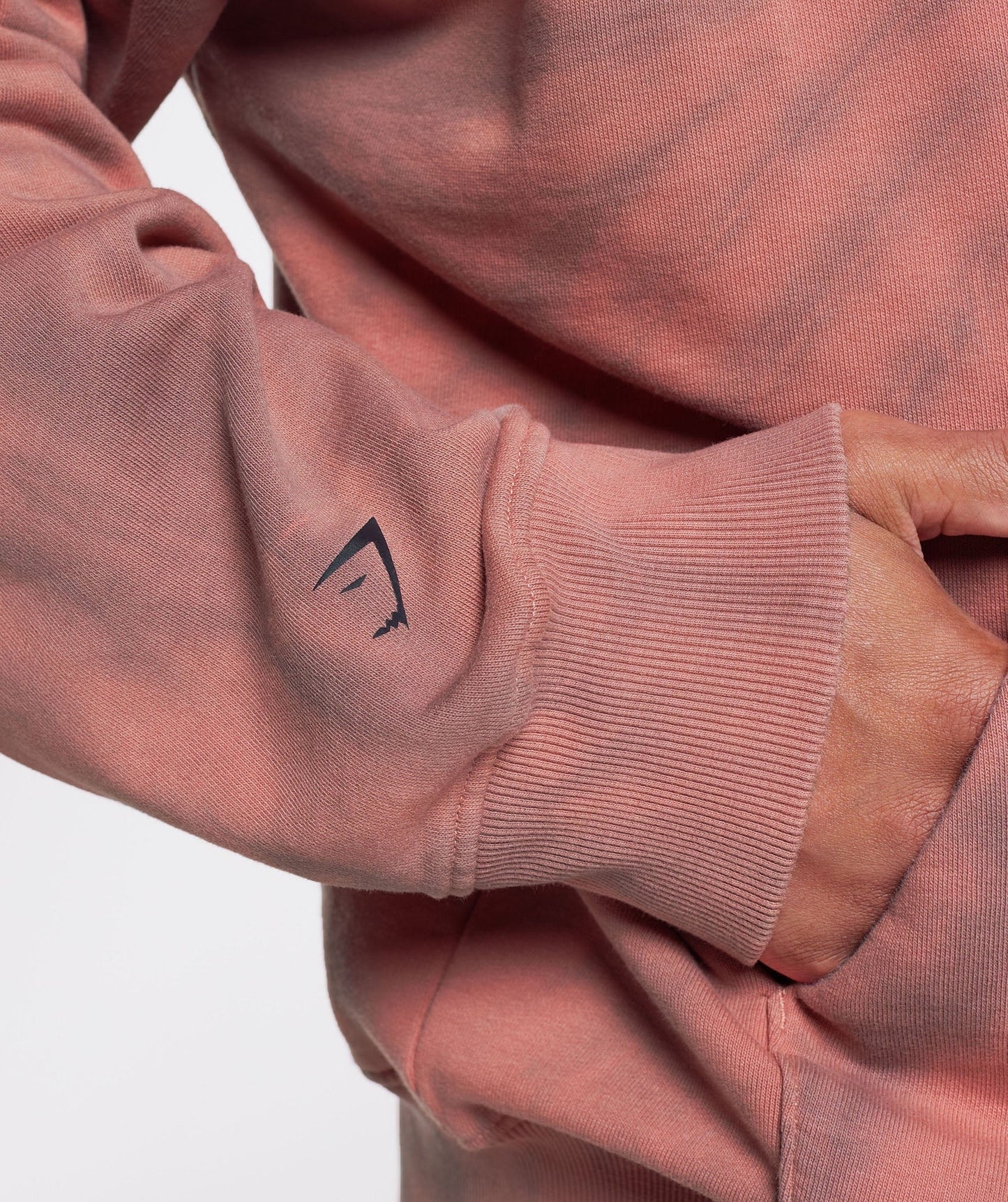 Gymshark Rest Day Hoodie - Terracotta Pink/Dusty Maroon/Spiral Optic Wash