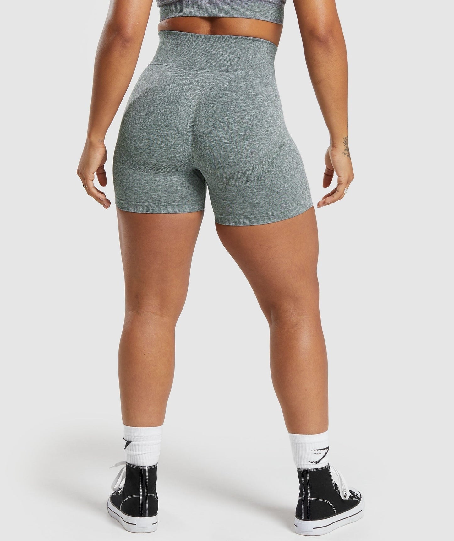 Gymshark Lift Seamless Shorts - Slate Teal/White Marl