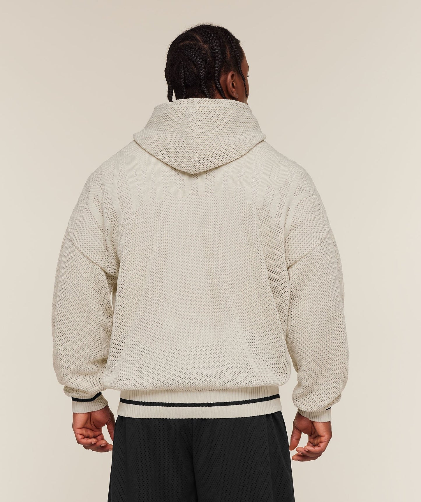 Gymshark Collective Crochet Style Hoodie - Tinted White