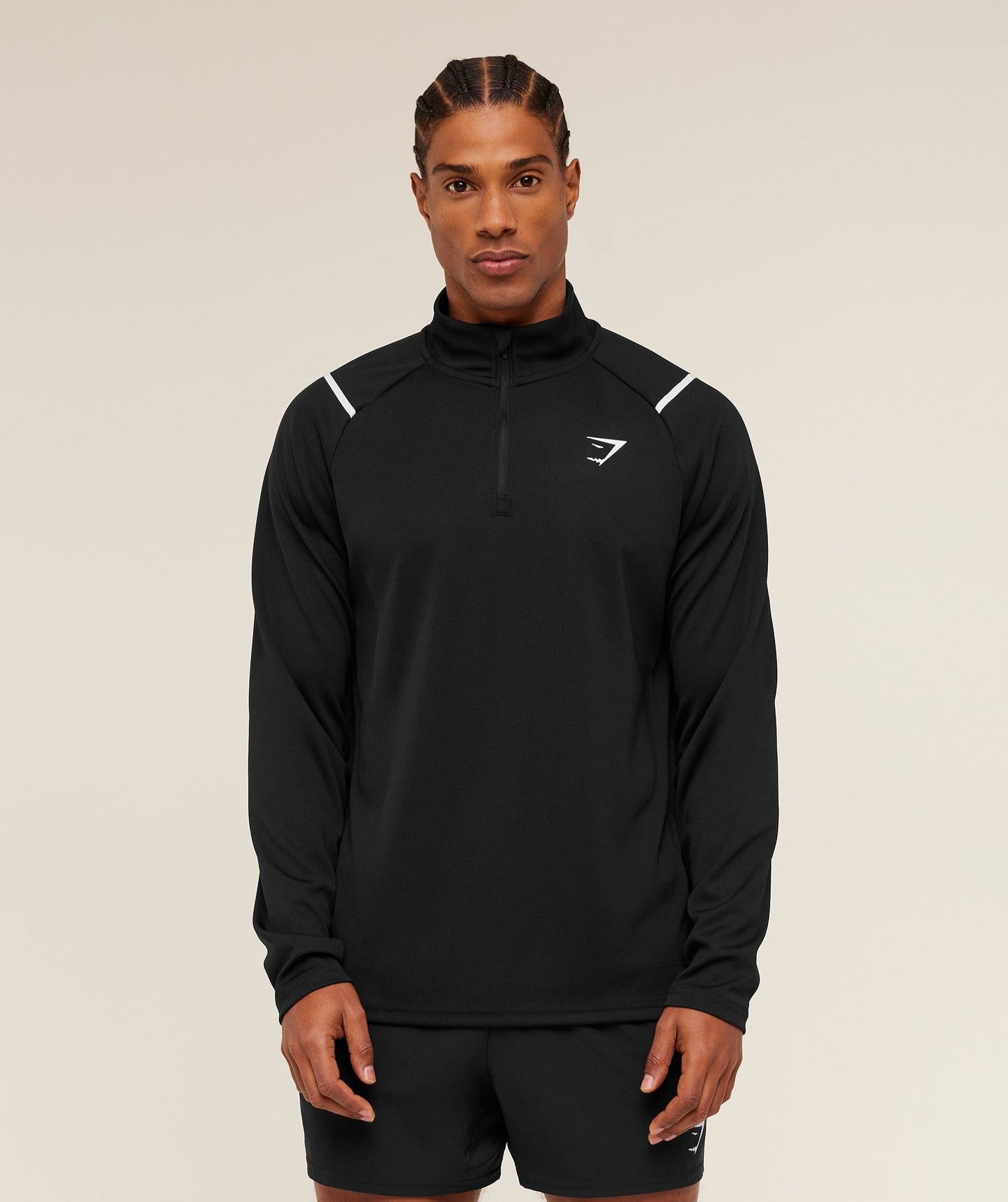 Gymshark Arrival Contrast 1/4 Zip - Black