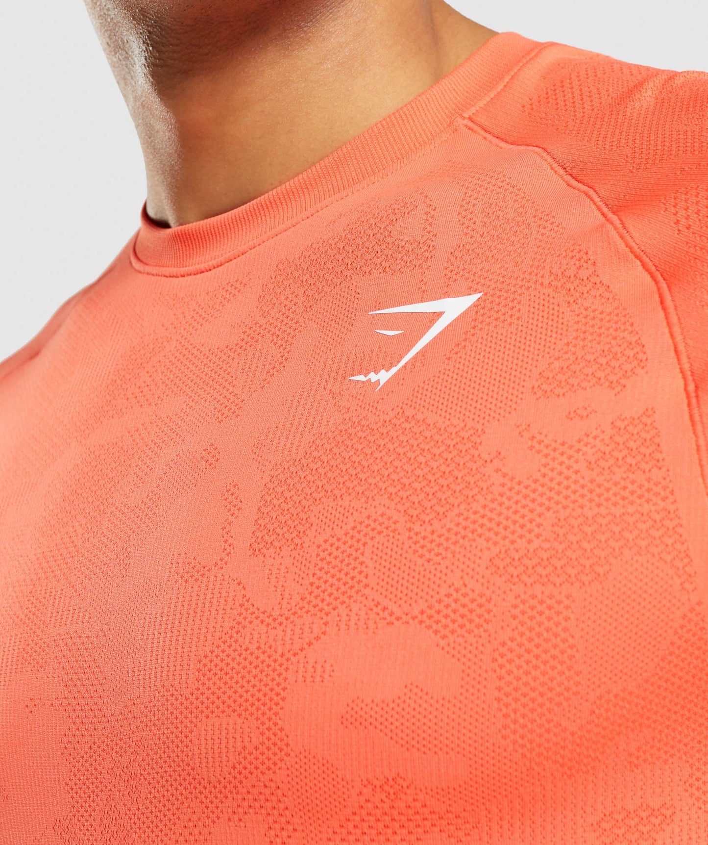 Gymshark Geo Seamless T-Shirt - Papaya Orange/Spicy Orange