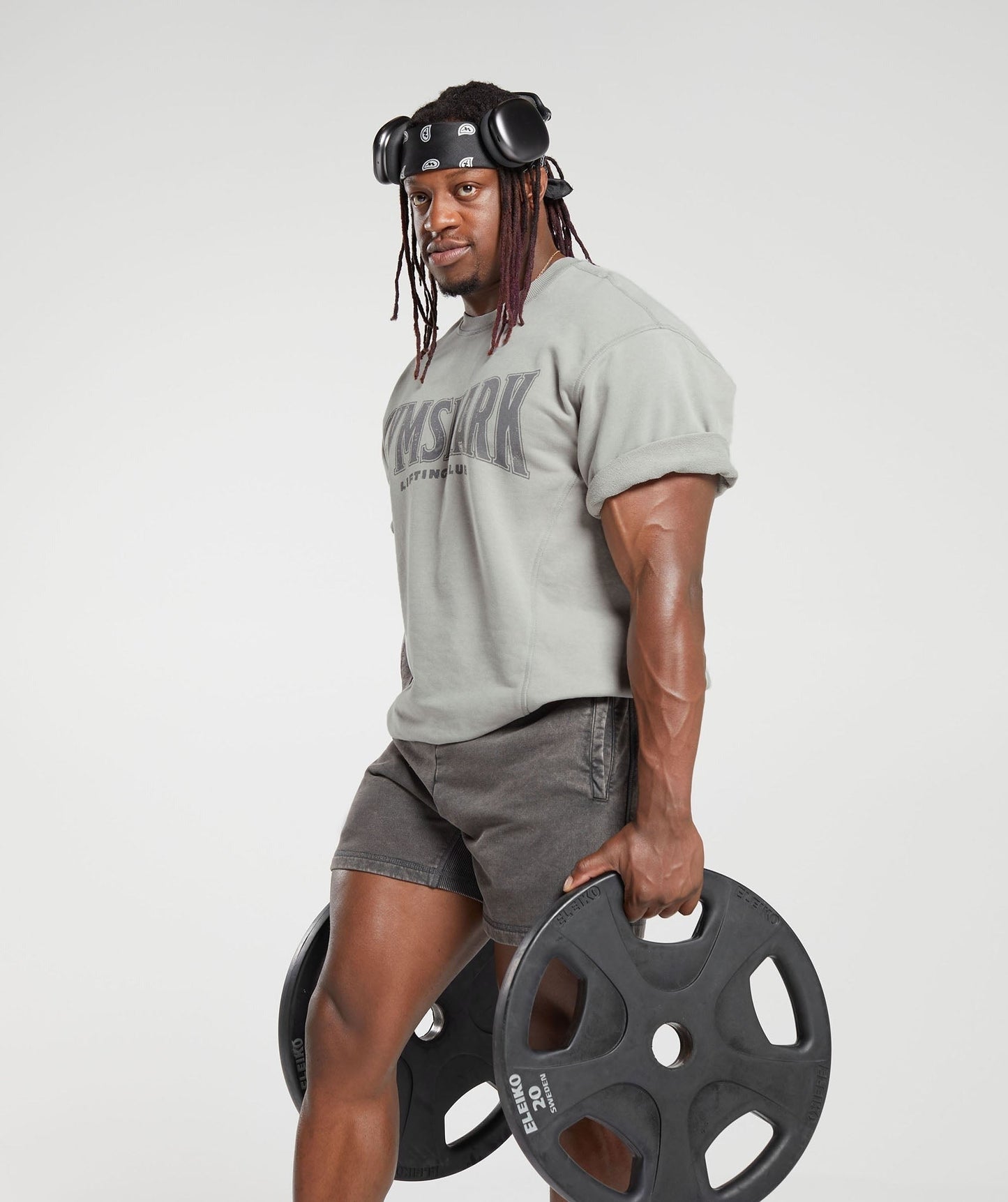 Gymshark Heritage Washed Short Sleeve Crew - Smokey Grey