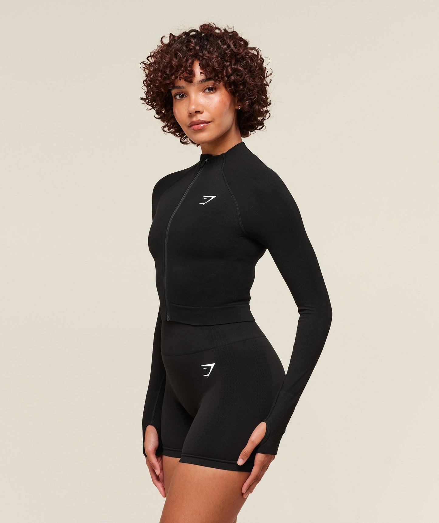 Gymshark Vital Seamless Midi Zip 2.0 Pullover - Black
