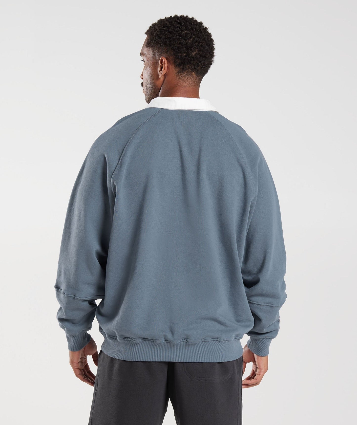Gymshark Rest Day Essentials Sweat Polo - Evening Blue