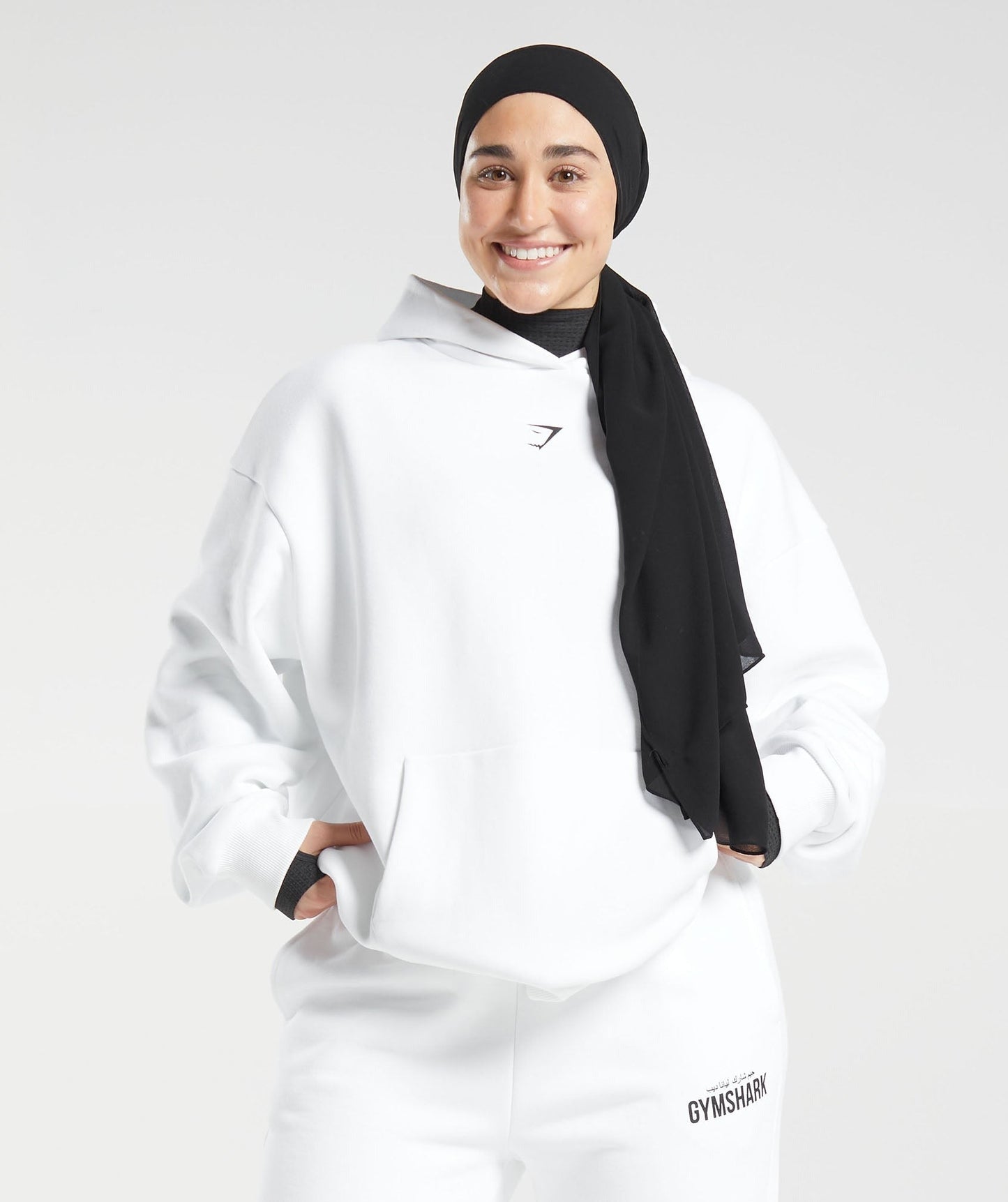 Gymshark GS x Leana Deeb Oversized Hoodie - White