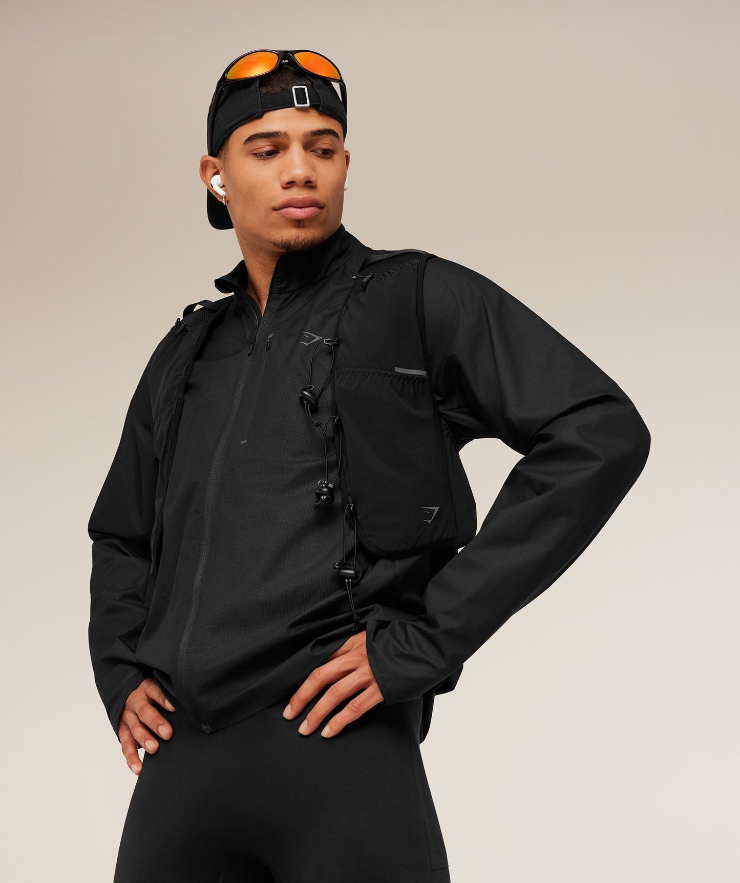 Gymshark Running Elite Lightweight Windbreaker - Black