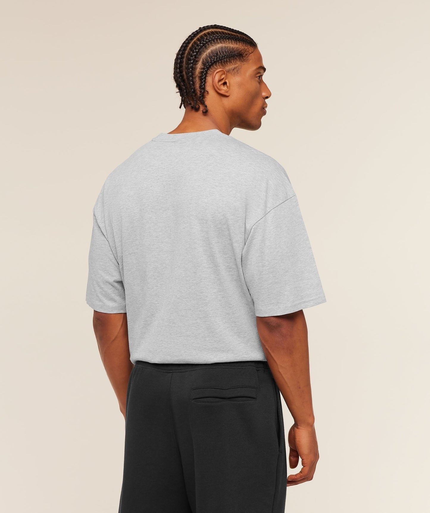 Gymshark Crest Oversized T-Shirt - Light Grey Core Marl