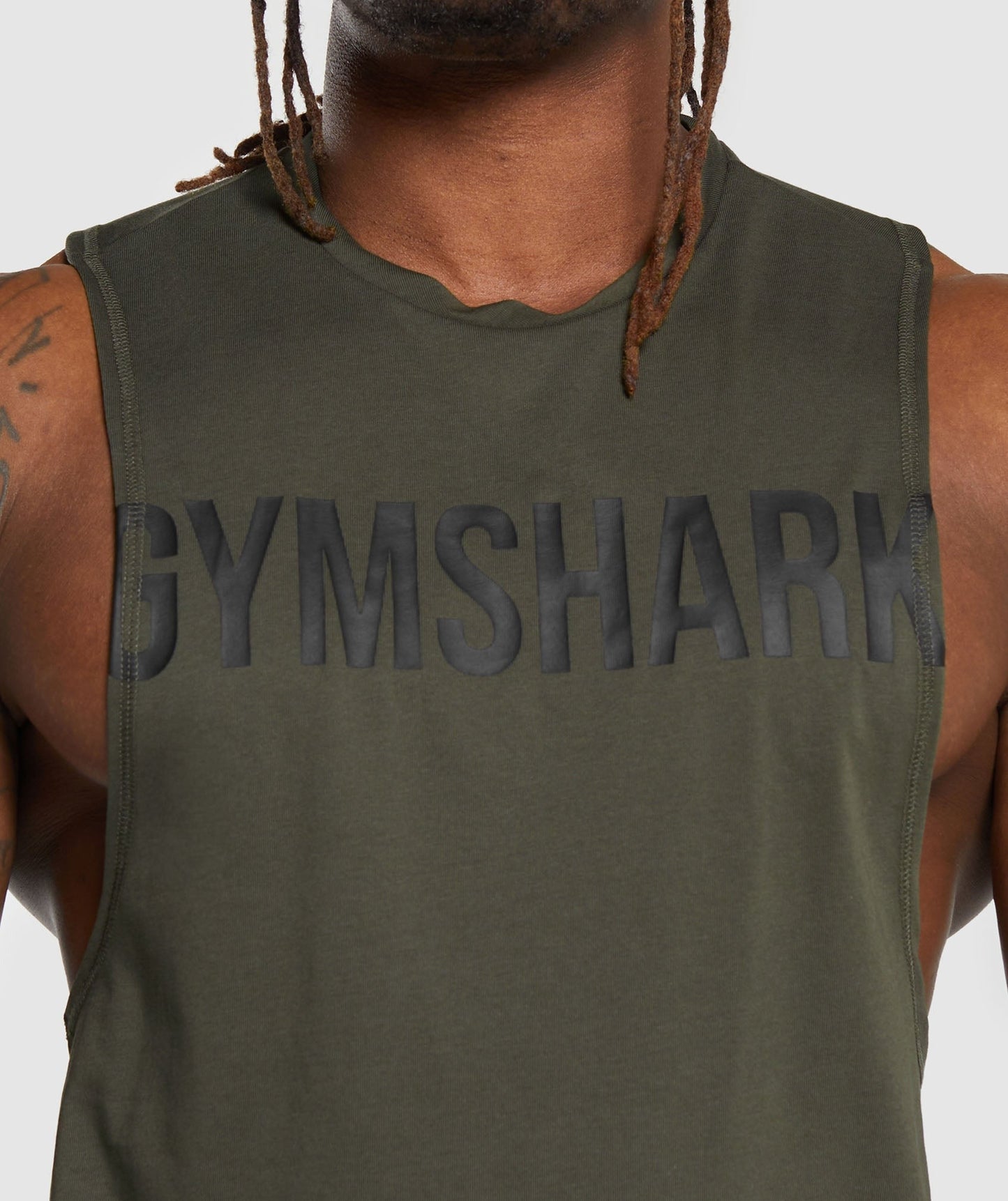 Gymshark Impact Drop Arm Tank - Strength Green