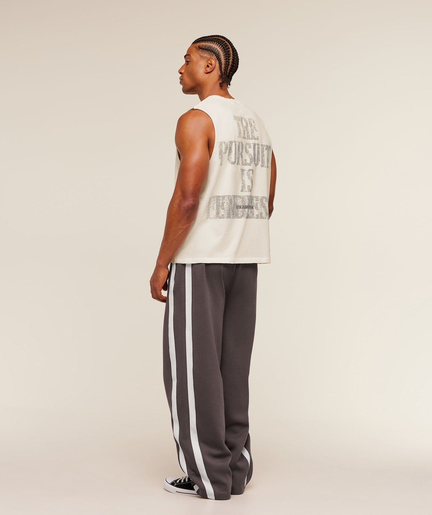 Gymshark x CBUM Washed Sleeveless T-Shirt - Soft White