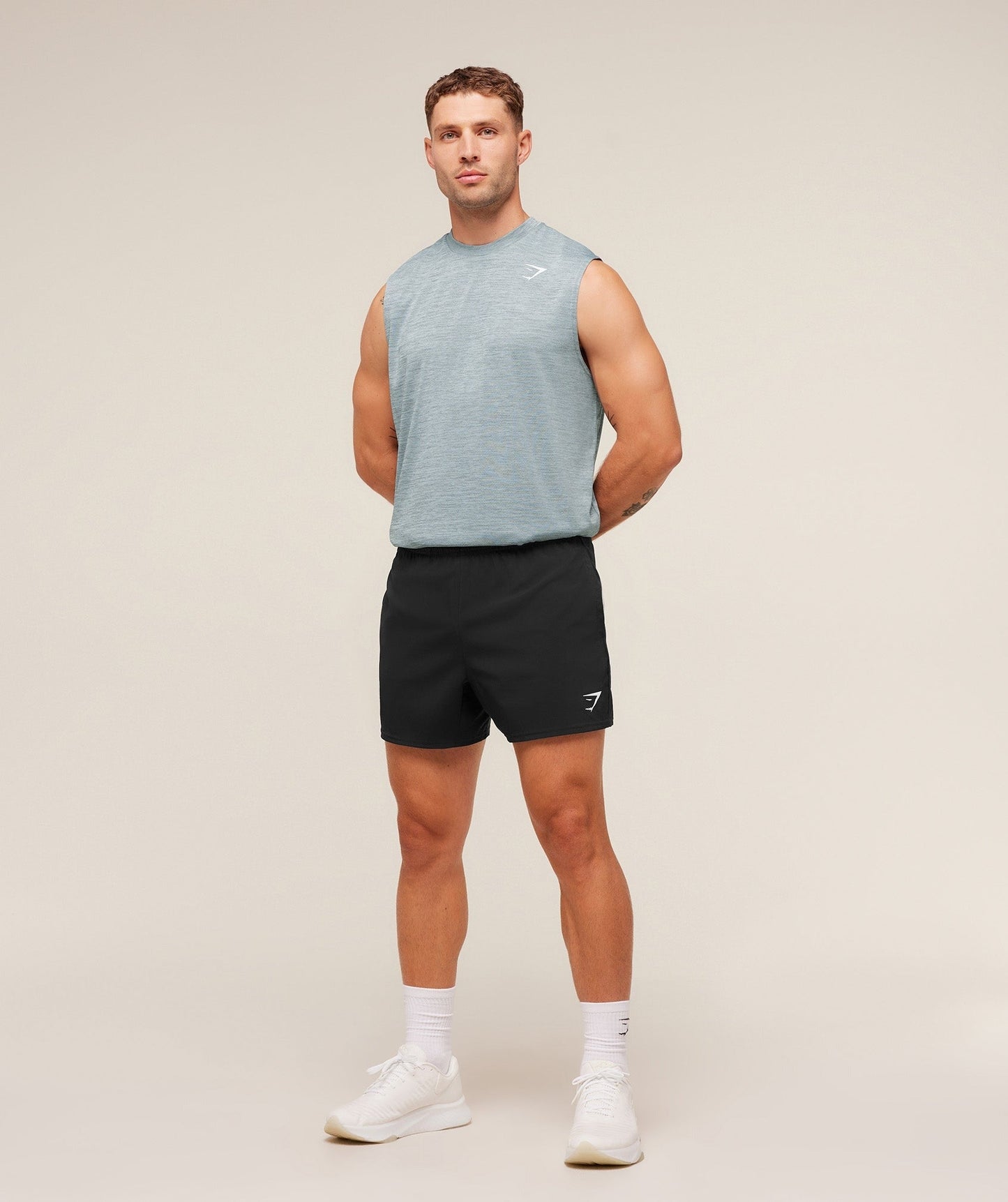Gymshark Arrival Oversized Tank - Smoke Blue/Denim Grey