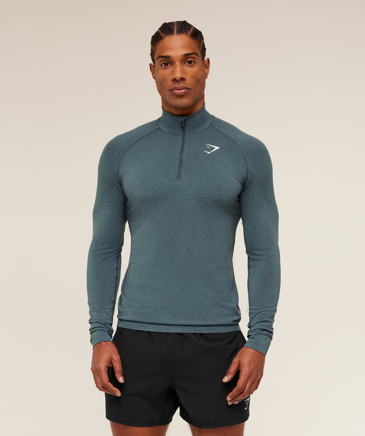 Gymshark Vital 1/4 Zip - Iron Blue / Stealth Blue