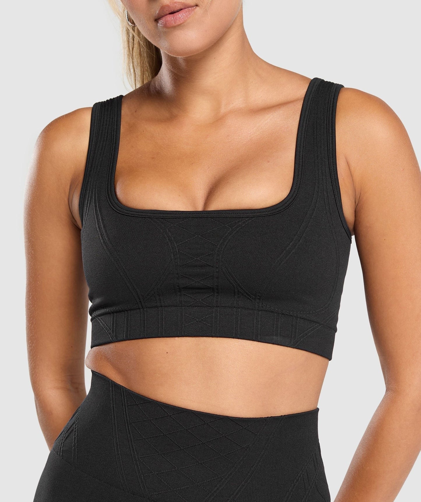 Gymshark Corset Seamless Sports Bra - Black