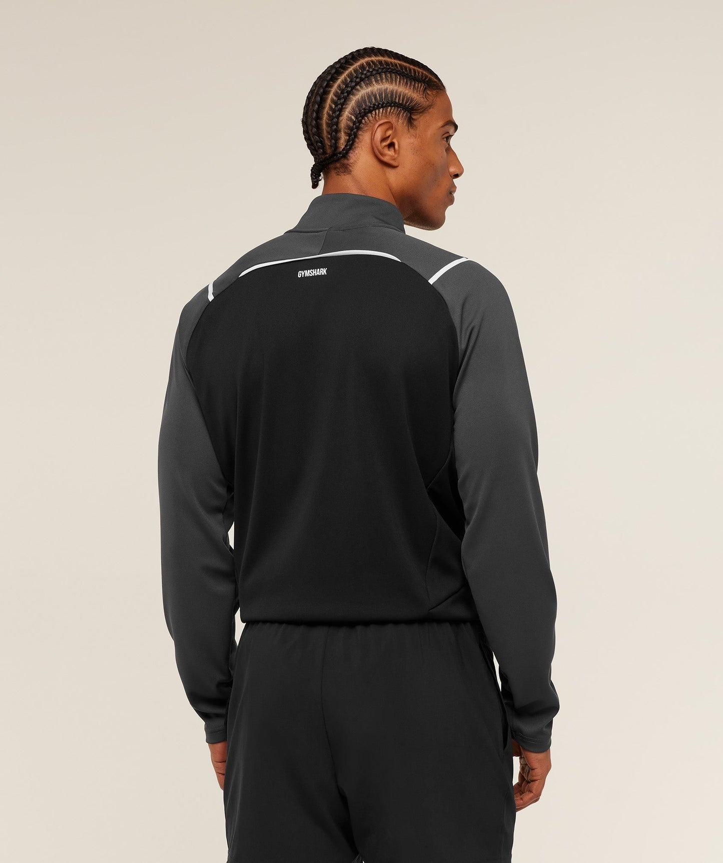 Gymshark Arrival Contrast 1/4 Zip - Grey/Black