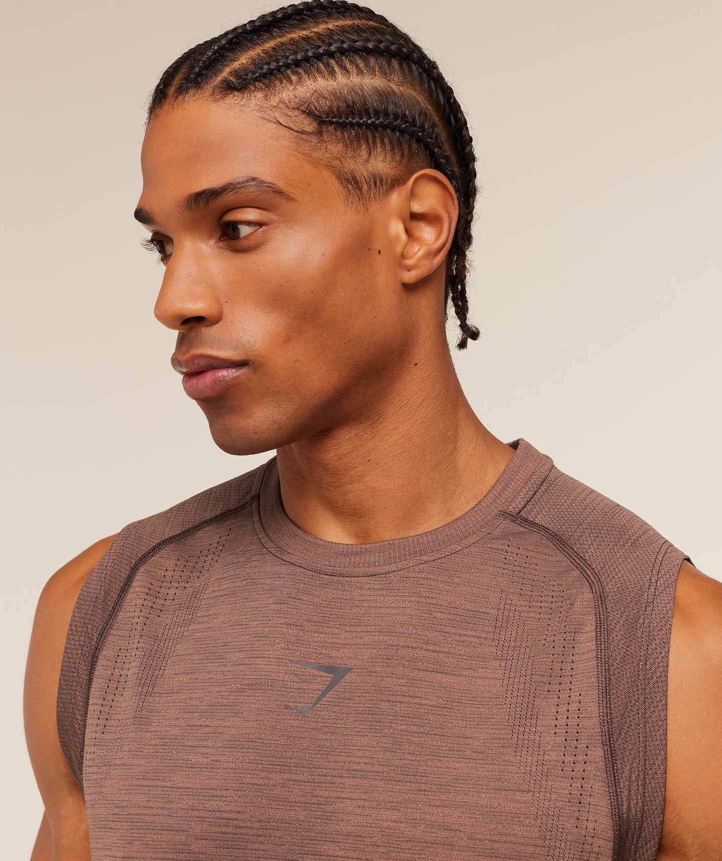 Gymshark Versatile Seamless Tank - Taupe Brown/Cool Brown