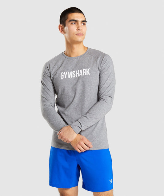Gymshark Apollo Long Sleeve T-Shirt - Charcoal Marl